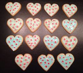 love heart cookies